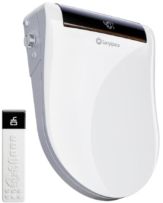 Smart toalettsits bidé med dubbel sprutarm, japansk toalettstol uppvärmbar toalettstol, dusch-wc med automatisk lock och aromaterapi, elektroniskt bidé med varmvatten och torkfunktion