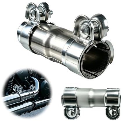 Collier Echappement, Manchon Echappement Reduction 40-45mm 120mm Longueur Acier Inoxydable, Raccord Réducteur pour Tuyau d'Échappement, Antirouille Durable Facile à Installer pour Auto