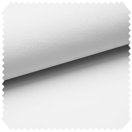 novely® SOLTAU - Weiches PU-Kunstleder in Premium-Qualität - Robuster Polsterstoff - Möbelstoff in Echtleder-Optik - Pflegeleichte Meterware 1lfm | Farbe: 17 Weiß