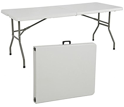 Tavolo pieghevole a valigetta in dura resina e metallo CM.180X75X74h FLEXY