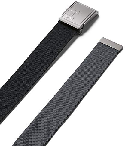 Under Armour UA Men's Webbing 2.0 Belt, Versatile Belt, Reversible Belt Men, Black (Black/Pitch Gray/Silver (002)), one size