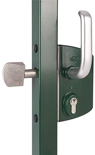LOCINOX LSKZ4040U2LZILVVSZS Serrure de porte coulissante LSKZ40U2L pour tube carré de 40 mm en aluminium argenté