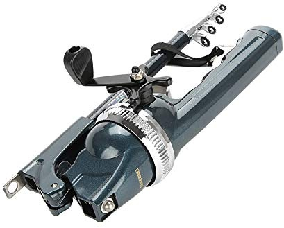 DEWIN Fishing Rod Reel Combos, Telescopic Fishing Rod Lightweight Plastic Folding Integrated Fishing Handle and Enclosed Reel Tackle Accessory
