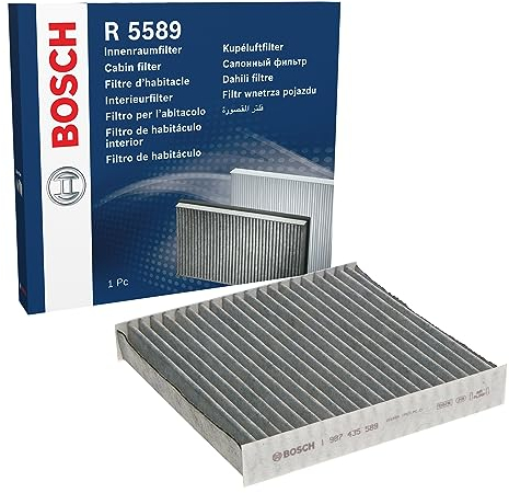 Bosch R5589 Activated Carbon Cabin Filter, Replacement Filter - Against Unpleasant Smells, Pollen and Dust for Cleaner Air Inside the Vehicle