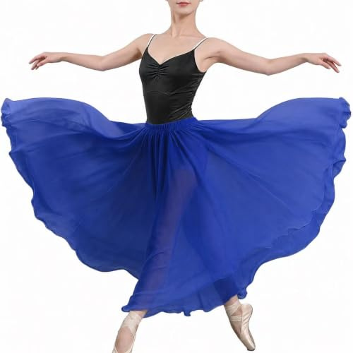 Wuchieal Jupe de danse du ventre - Costume de danse du ventre - Pour femme - En mousseline de soie - Jupe longue - Pour festival - Performance