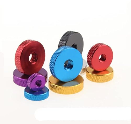 10 Stück Aluminium-Handmutter M3 M4 M5 M6 Aluminium-Rändelmutter für RC-Modellteile eloxiert-M3, Gold