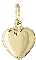 NKlaus Kettenanhänger Herz Gelbgold, hochglanzpoliert, 6,5 x 6,3mm, 1 Stück | Für Damen und Mädchen