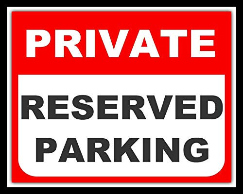 30 x 20 cm Private Reserved Parking Warnhinweis Parkplatz Metallschild Blechschild Outdoor Straße Hof Schild Home Wanddekoration Schild