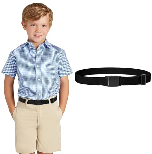 WERFORU Kinder Verstellbarer Elastischer Gürtel für Jungen Mädchen und Kleinkinder Nickel freie Stretch Gürtel mit Plastikschnalle für Hosen Jeans