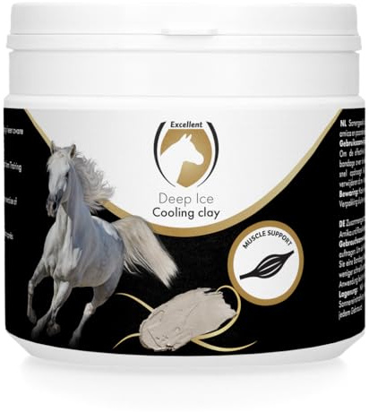 Holland Animal Care Excellent Horse Deep Ice Cooling Clay - Caballos - Músculos, tendones y articulaciones - Uso intensivo - Producto para el cuidado del pelo - Cuidado - Refrigeración - 500 g