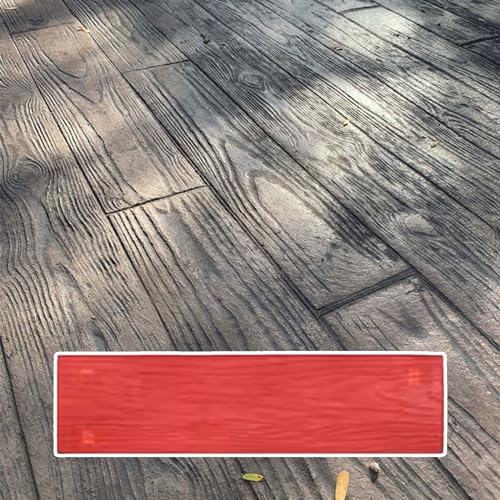 Moldes Hormigon Impreso Sellos Realistas de Concreto de Piso de Madera, Formas de Tapas de Textura Sin Costura de Hormigón Rectangular, Estera de Inscripción de Tablones de Madera de Pizarra, Moho de