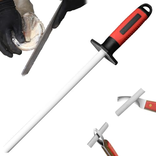 Assicatore di coltello per coltello per zoccolo a zero da 10 pollici Assicatore di coltello da zigomi con manico in gomma portatile Easy Hoof Hoof Affittatore per il coltello per la conservazione del