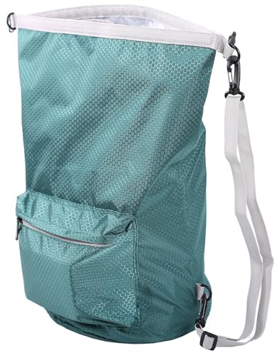 Interfashioner Dog Food Travel Container, Dog Food Storage Green Bag, Kibble Carrier 42 Cups 10L with Storage Front Pocket and Shoulder Strap for Travel, Hiking and Camping