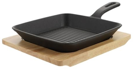 TIDTALEO Cast Iron Frying Pan Style Replacement Non-Stick Frying Pan Restaurant Cooking Supply