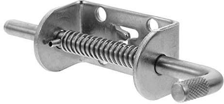 Uonlytech Verrou De Porte À Ressort En Acier Inoxydable Loquet De Sécurité Pour Portail De Jardin Porte De Maison Et Clôture 12.00 X 3.00 X 0.80 cm Installation Facile
