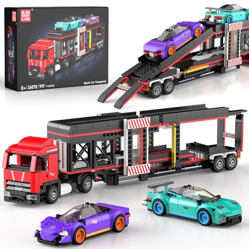 Mould King 24078 Technik Sportwagen Truck Bausatz - 997 Teile LKW Modell Klemmbausteine Spielzeug für Erwachsene - Konstruktionsspielzeug für Sammler