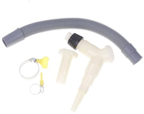 Drenaje for Lavadora y Secadora con Manguera de Drenaje extendida, Adaptador en T de Drenaje, Accesorio for tubería de Drenaje, Longitud de Manguera de 0,3 m,Pulsador de tambor para lavadora secadora