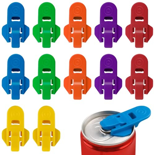 12 Piezas Tapas Para Latas De Refresco – Tapa Para Latas De Refresco Y Tapa Latas Refresco, Abridor Manual, Fácil De Usar, Protección Contra Insectos, Ideal Para Cola, Cerveza Y Bebidas Gaseosas