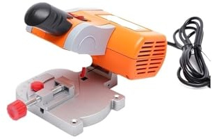 Miniatur-Tischkreissäge, Mini-Gehrungssäge 0-45°, Heim-DIY-Tischschneidemaschine, Stahl Und Harz, Fr Hlz, Kunststff, Metall,zum Schneiden von Metallholz(Orange)