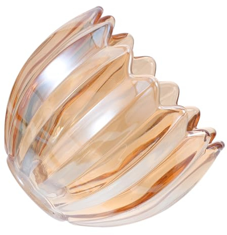 HOMSFOU Abat-jour en Verre Tulipe Mini 42 Mm Ambre, Remplacement D’abat-jour Vintage pour Lampe Suspendue, Abat-jour en Verre Décoratif pour Lustres et Appliques Murales, Éclairage