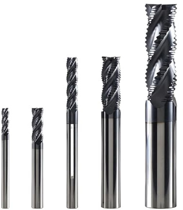Fresas de desbaste carburo sólido, brocas fresado CNC 4 flautas for mecanizado en bruto Metal, 1 Uds(P4C-D10.0)