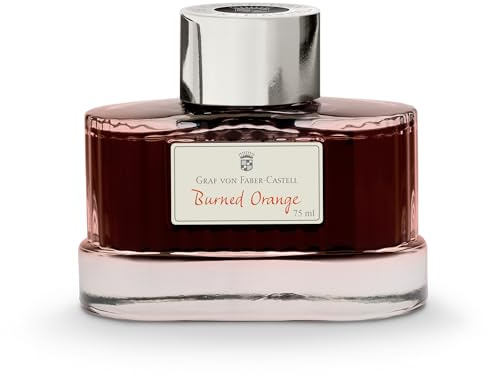 Graf von Faber-Castell 141011 - Encrier Burned Orange, 75 ml, encre indélébile dans un encrier élégant