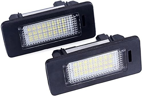 PolarLander 2Pcs Led Number Number Plate Número de matrícula Lámpara de luz para B-MW E39 M5 E70 E71 X5 X6 E60 M5 E90 E92 E93 M3