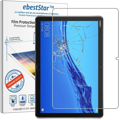 ebestStar - compatible with Huawei MediaPad T5 10 Screen Protector Tablet 10.1 Premium Tempered Glass Film Shatterproof, 9H 3D Bubble Free [T5 10.1: 243 x 164 x 7.8mm, 10.1'']