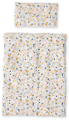 Vertbaudet Bettwäsche für Puppen, Baumwolle rosa geblümt ONE Size