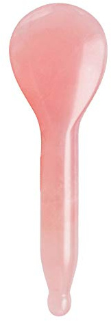 LZLRUN Rose Quartz Jade Spoon Roller Real Gua Sha Board Mushroom Massager Face Lifting Tool Facial Guasha Massage Tool (Spoon Shape)