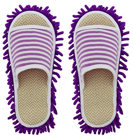 nuoshen 1 Pair of Mop Slippers, Floor Cleaning Multifunction Slippers Tool for Women and Men