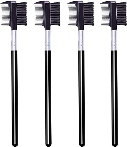 4 PCS Eyebrow Brush and Comb,Makeup Eyelash Comb,Portable Spoolie Brushes for Eyelashes Extension