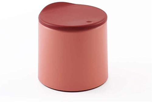 JJJ Petite poubelle de bureau créative avec couvercle pour table de salle à manger Rouge