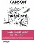 CANSON - Graduate – Manga Marker Layout – Block mit 50 Blatt – A3-70 g/m², weiß