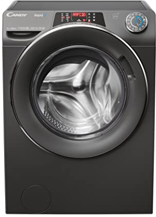 Candy RapidO RO1496DWMCRT/1-S Lavadora 9 KG, 1400 RPM, Pantalla Smart Text, Panel Smart Touch, Wi-Fi, Snap & Wash, 16 Ciclos, 9 Rápidos, Motor Inverter Speed Drive, Función Vapor, 76 DB, Antracita