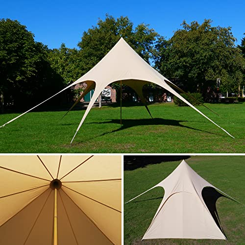 your GEAR Sonora Tente étoilée Ø 10 x 4 m Toit pare-soleil Tissu en coton mélangé