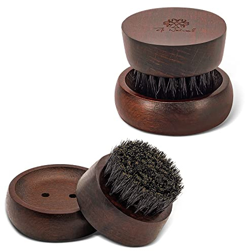 ZP Natural Beard Brush for Men - 100% Boar Bristle Beard Brush, Comes with Solid Wood Base - Mastering The Beards of Men All Over The World