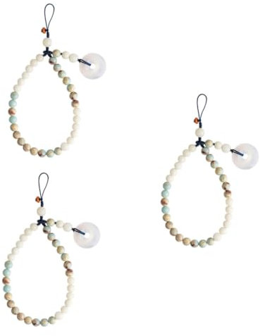 Hemobllo 3pièces Lanière De Téléphone De Jade Chaîne -perte Pendentif Jade Sangle Mobile Multifonctionnelle Pour Et Accessoires