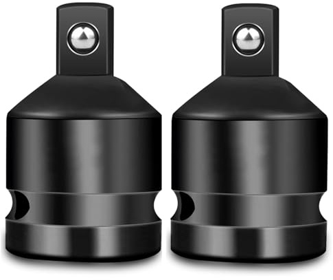 2PCS Juttzzei Impact Socket Adapter, 3/8 Female to 1/4 Male Socket Adapter | Upgraded CR-V Steel 3/8 Square Drive to 1/4 Square Drive, 3/8 x 1/4 Socket Reducer for Driver/Ratchet/Socket Set Extension