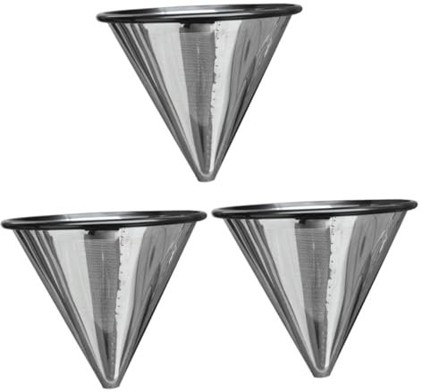 Alipis 3 Pièces Filtre à Thé Passoire à En Forme De Cône Cafetières à Portion Individuelle Goutteur De Tasse à Goutteur à Une Seule Tasse Filtre Tasse Filtre
