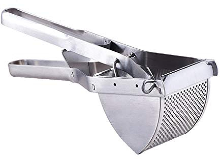 JOERBABU Spremiagrumi manuale in acciaio inox resistente per schiacciapatate per alimenti per bambini frutta verdura cucina contropressione