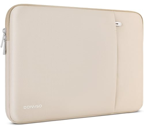 DOMISO Laptop Case Sleeve 17.3 inch Protective Laptop Carrying Case Bag Water-Resistant Notebook Accessories for HP Pavilion Envy 17/Dell IdeaPad/MSI/LG Gram/ASUS/Razer Blade Pro 17,Beige