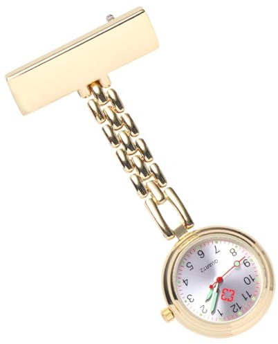 SOIMISS Taschenuhr und Einfachem Design als Geschenk Leuchtenden Zeigern mit Sicherheitsnadel aus Zinklegierung Krankenschwester für Pflegepersonal