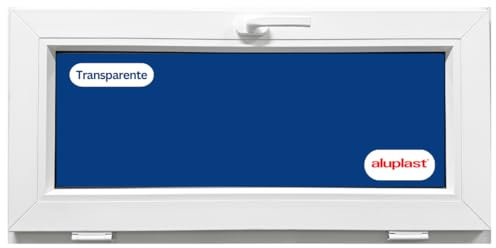 Ventana PVC Reforzado 1000x500 Blanca Oscilante | Transparente