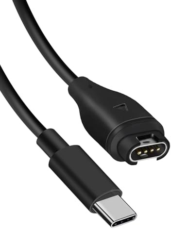 USB C Charger Cable for Garmin Fenix 7/7S/7X/6/6S/6X Pro | Forerunner 965/955/265/255, venu 2 plus/sq2, instinct 2/2x, approach s62/s60, vivoactive 4/4s, type c watch charging cable