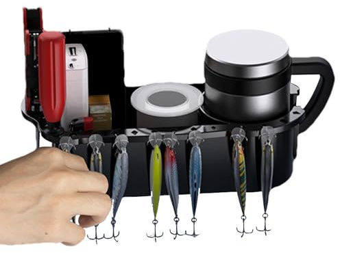 Fishing Tool Holder, Fishing Boat Accessories Tool Holder | Fishing Caddy, Cabin Storage - Boat Cup Holder, Fishing Tool Holder, Multifunctional Boat Storage Organiser Drinks, Gadget