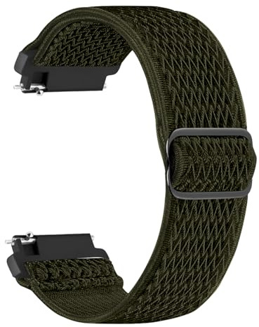 chinbersky Elastiskt klockarmband i nylon 16 mm 18 mm 19 mm 20 mm 22 mm, justerbart ventilerande sportersättningsarmband för män kvinnor, 22mm, Nylon, Ingen ädelsten