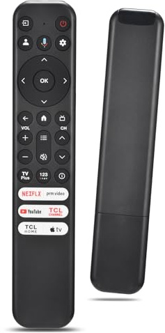 Replacement for TCL Google TV Remote,Smart Voice Control Comptible with RC813,for QM8/QM7/S5/S4/S3/Q7/Q6/Q5 4K UHD HDR LED QLED QD-Mini LED Full-HD Smart TVs