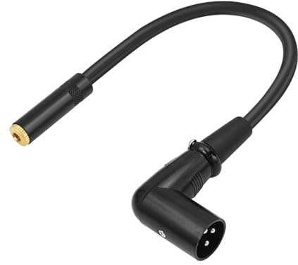 KAHDGSS Adaptador Macho En Ángulo Recto De 3 Pines A 5mm 5mm (1/8 Pulgadas) A Estéreo Equipo Cable Cable Ángulo Recto Que Ahorra Espacio