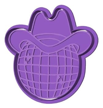 BTBS Disco Ball Cowboy Hat Cookie Cutter and Stamp, PLA Plastic, Matte Finish, Christmas Theme, Hand Wash Only, Triangular Shape, Multiple Size Options (2.0)